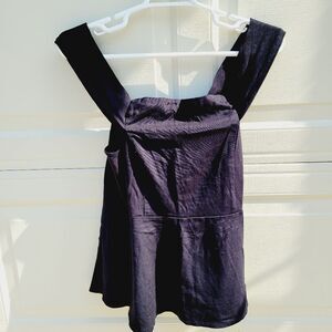 Torrid black off shoulder peplum tank top Size 2